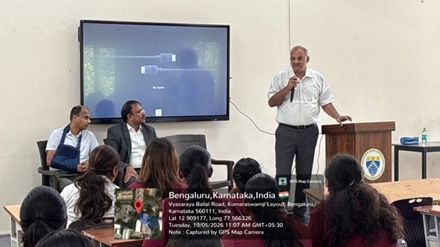 Principal Dr. Hemanth addressing the delegates at the workshop inauguration
